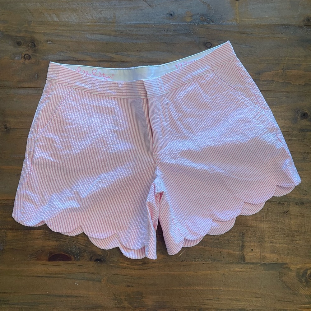 Lilly Pulitzer Pink Seersucker Buttercup Shorts